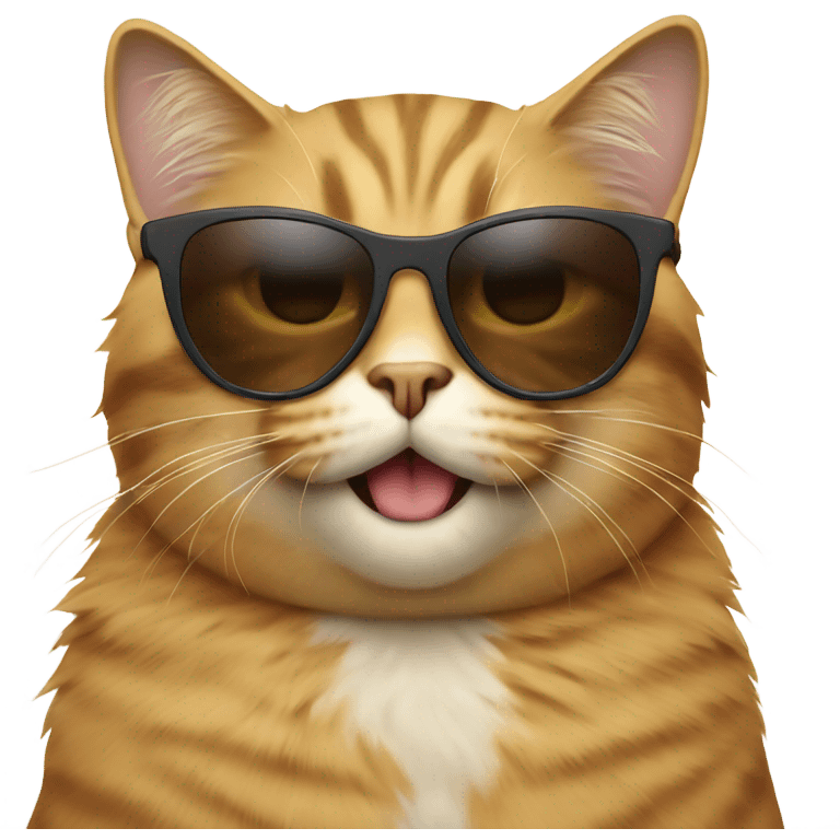 Cat with sunglasses emoji