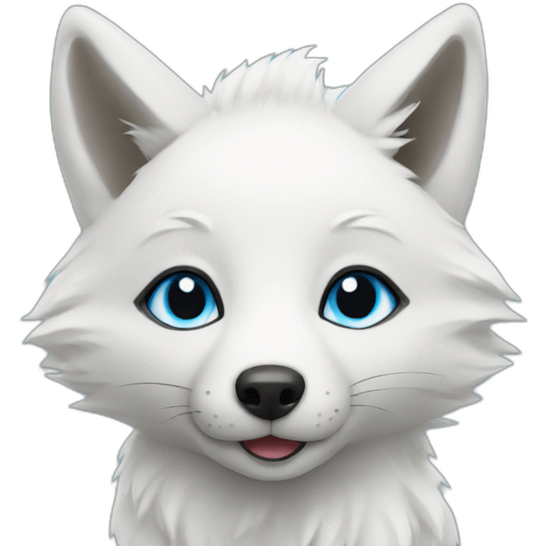 blue-eyed white fox emoji