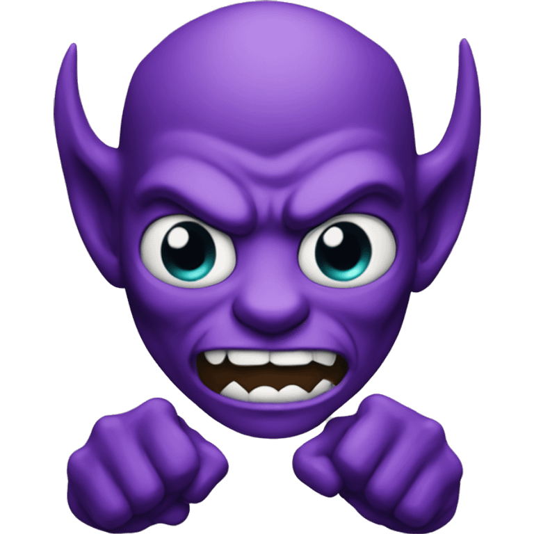 Purple devil with strong biceps emoji