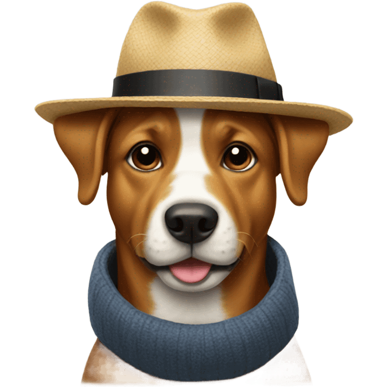 Dog with a hat emoji