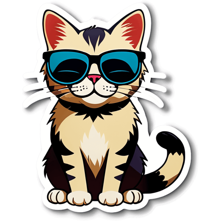 Cat with sunglasses emoji