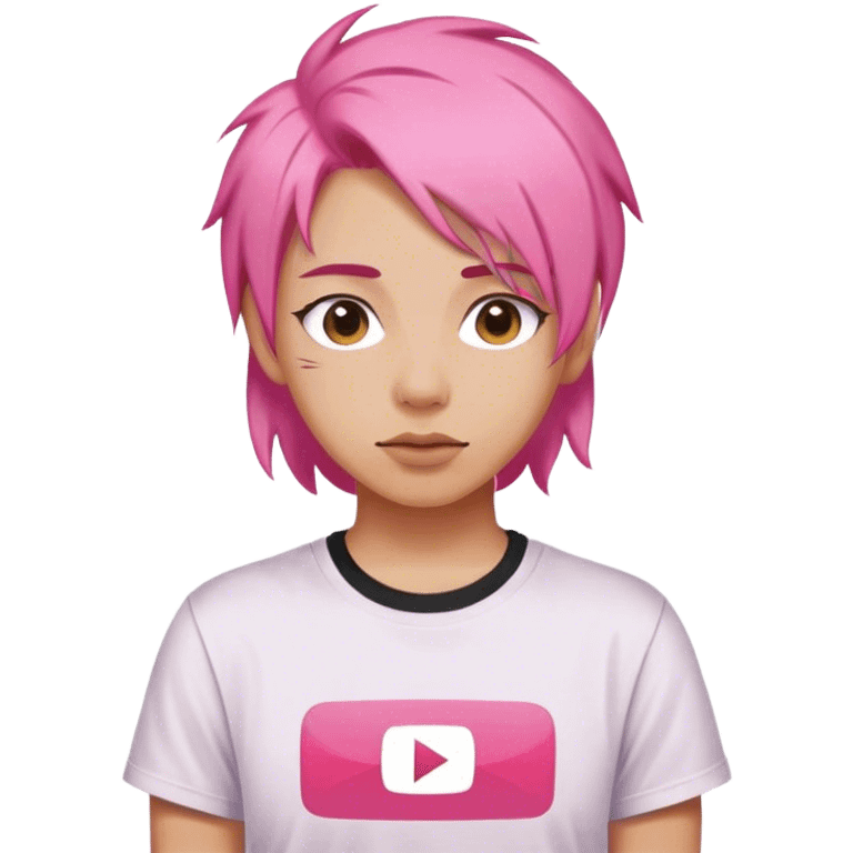 Pink YouTube emoji