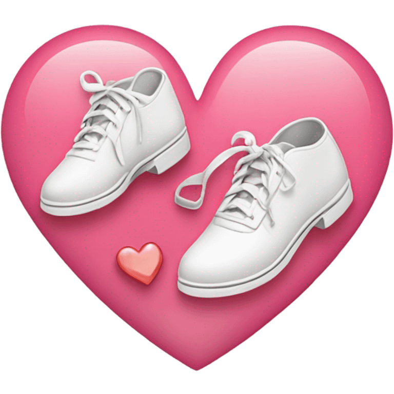 Heart with dance shoes inside emoji