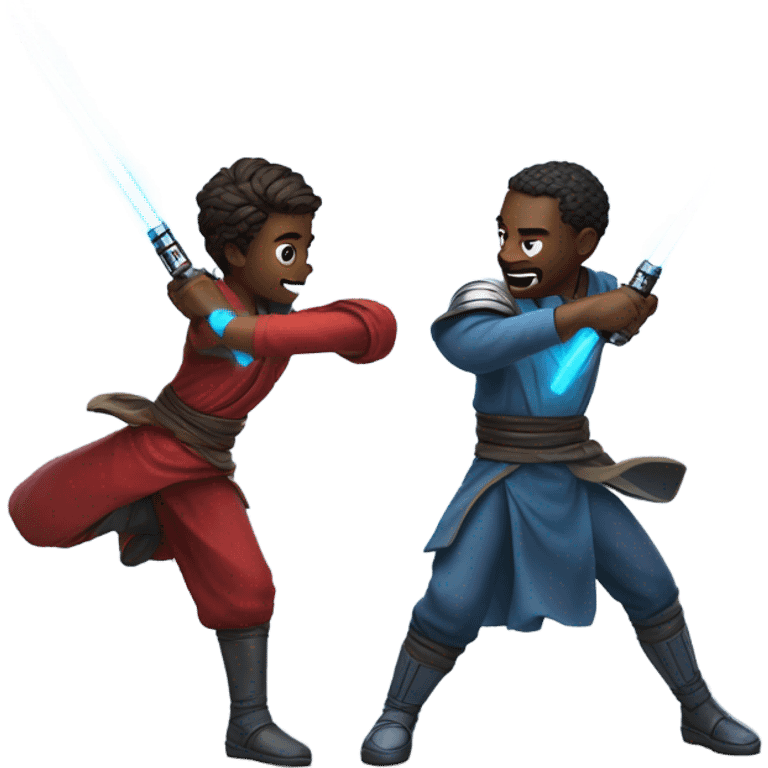 Lightsaber battle emoji