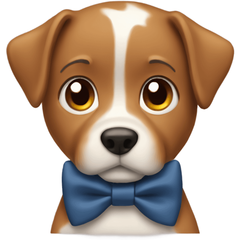 boy with dog and bowtie emoji