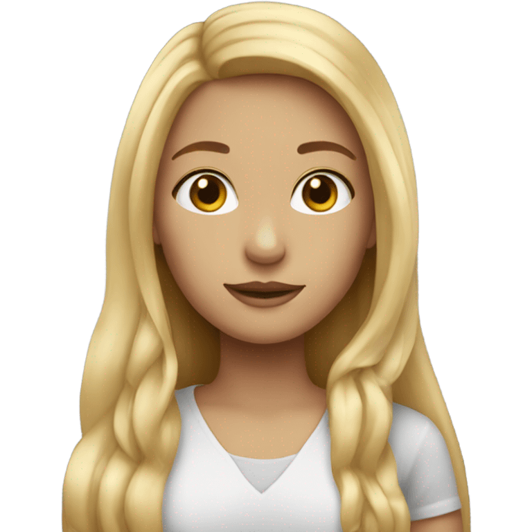 Pretty girl with blonde hair emoji