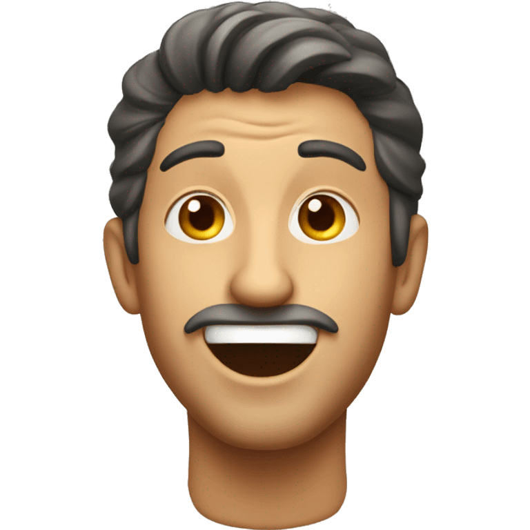 Smiling Italian man have a surprised emoji