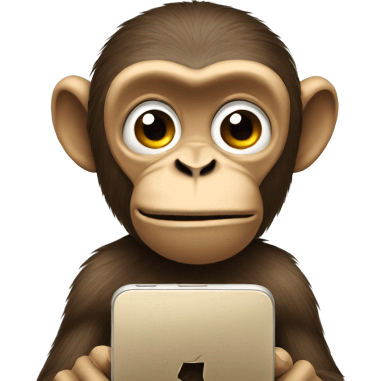 a monkey with phone in front of his eyes emoji