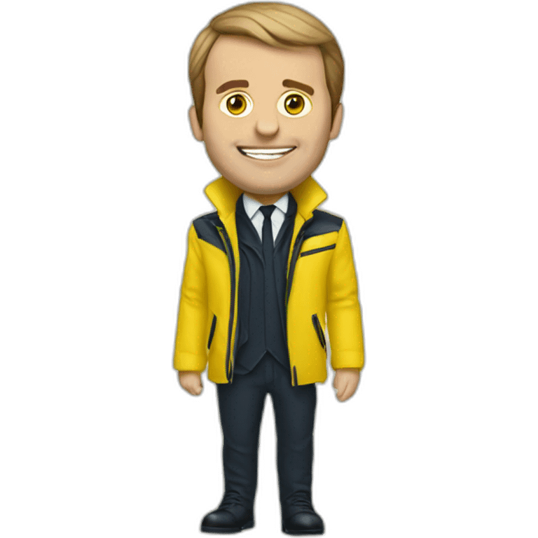 Macron with yellow jacket  emoji