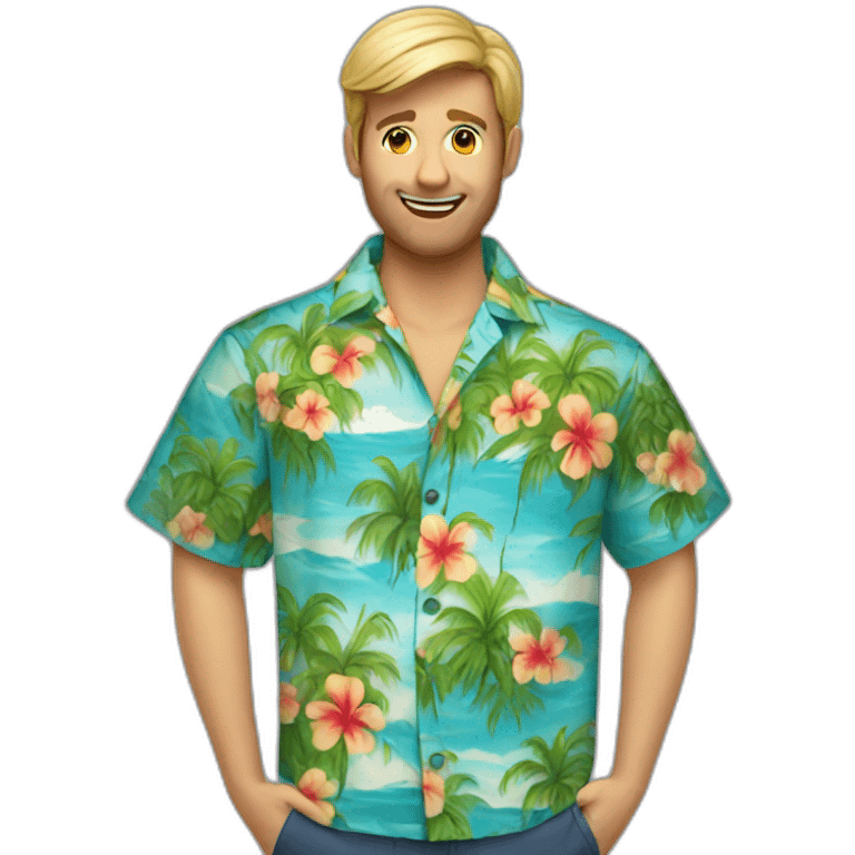 hawaiian shirt tourist emoji