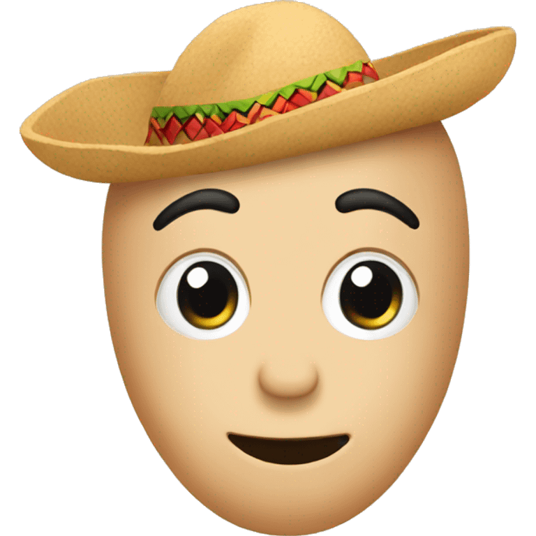 Mexican bean with face emoji