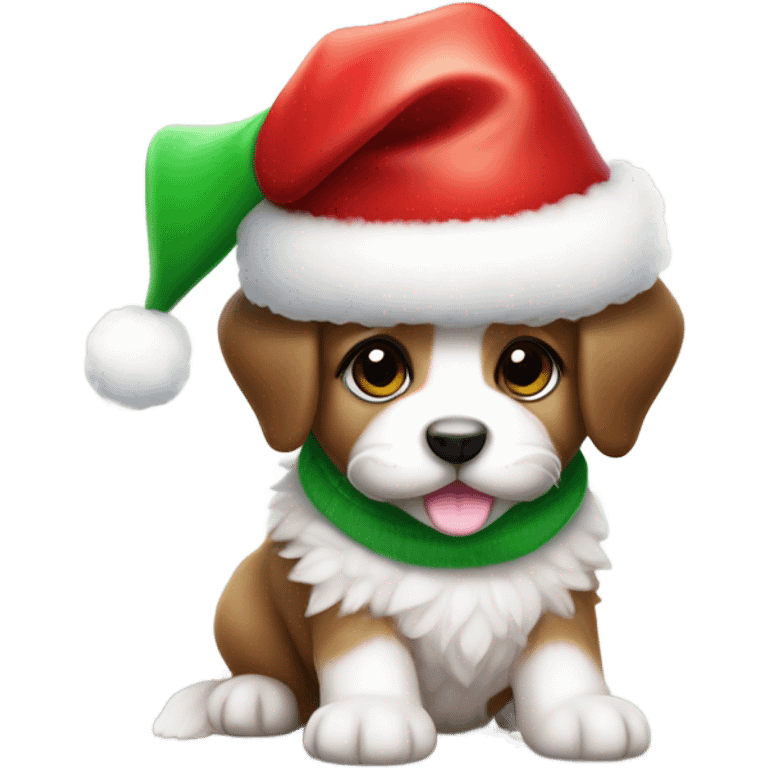 Christmas puppy  emoji