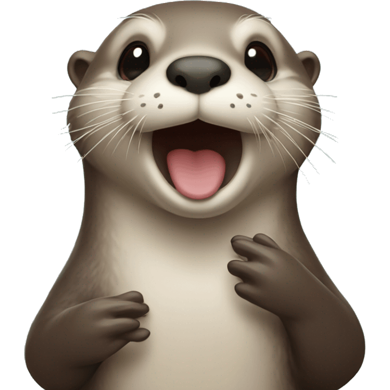 otter blowing a kiss  emoji