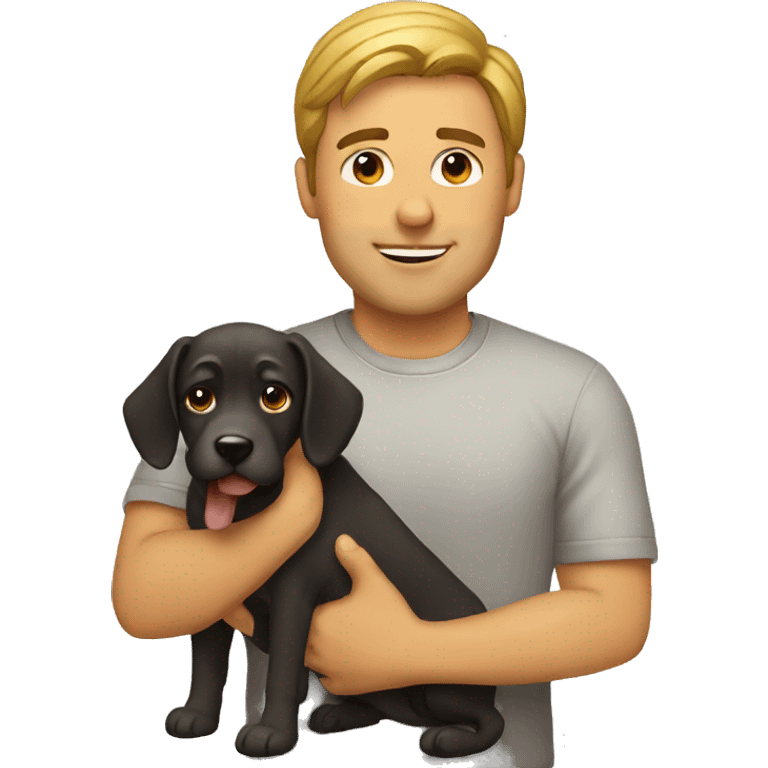 man with dog emoji