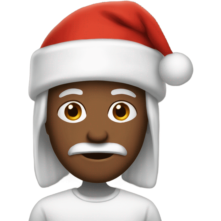 Daryl with a Santa hat  emoji