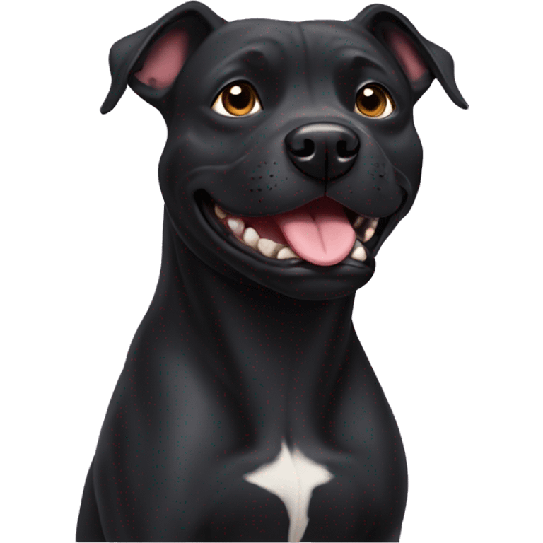 black staffy dog emoji