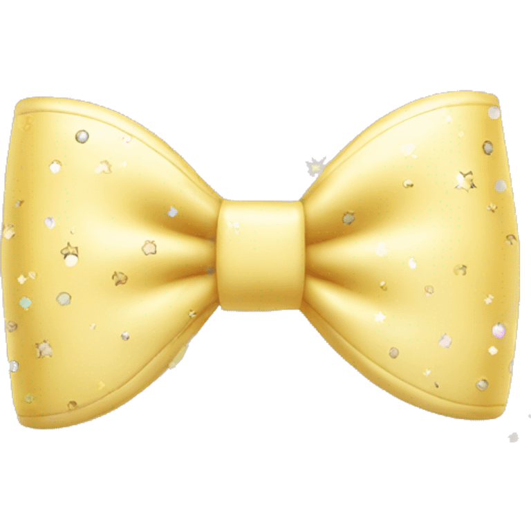 Pastel yellow bow with sparkles emoji