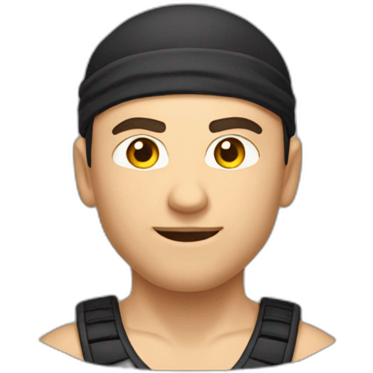 male Ninja Warrior athlete of Caucasian descent emoji