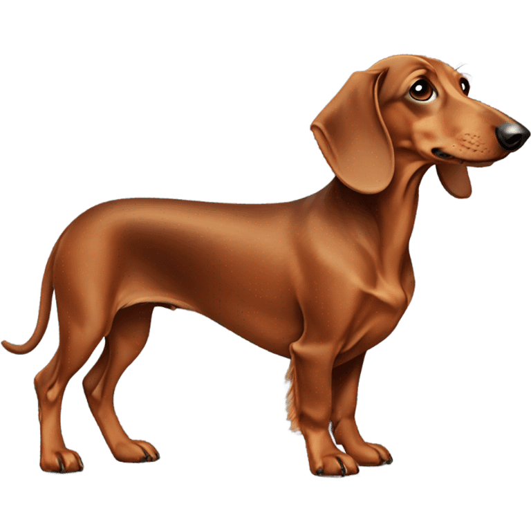 Brown dachshund emoji