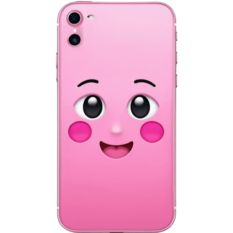 pink colored iphone emoji