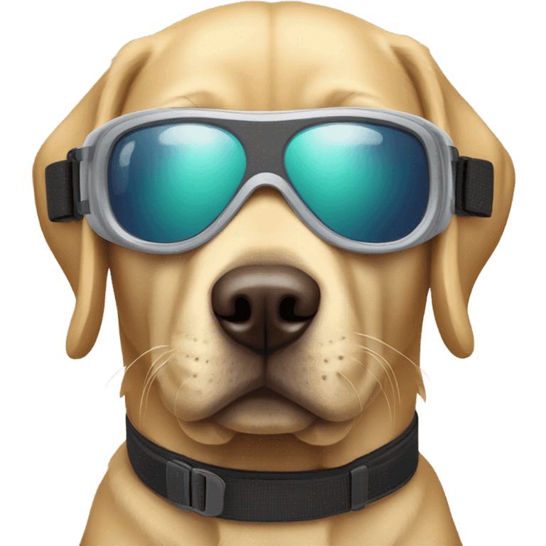 Labrador with ski glasses  emoji