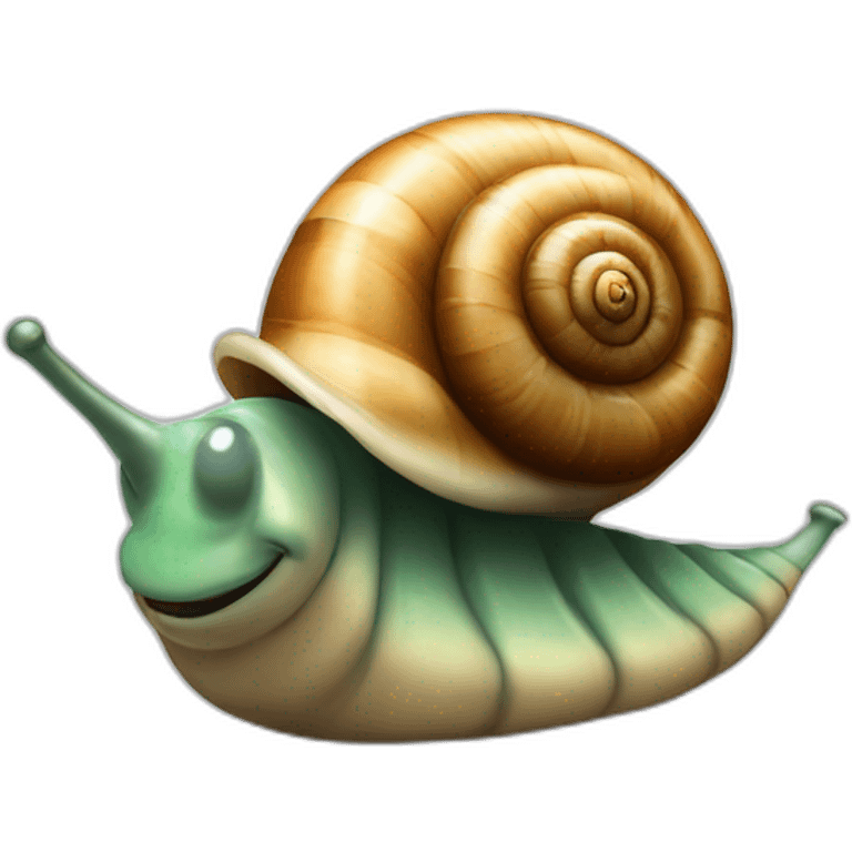 Un escargot qui fume un petard emoji