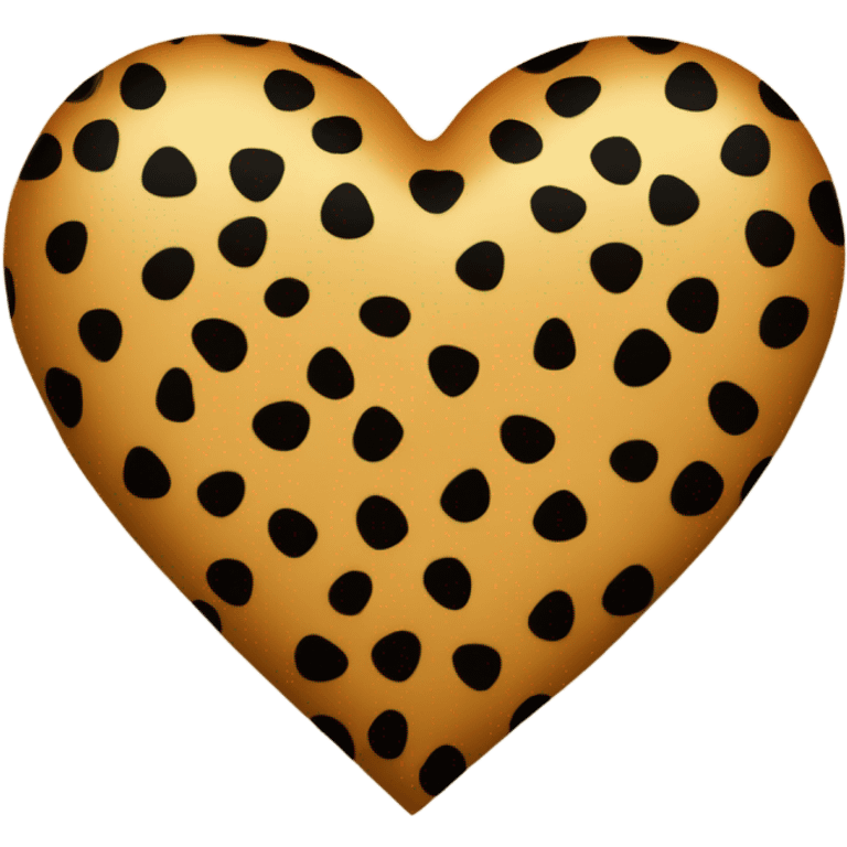 Heart with cheetah print  emoji