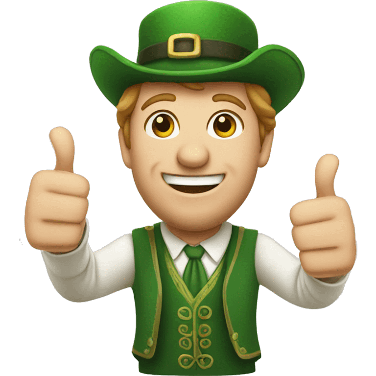 Irishman shows thumbs up emoji