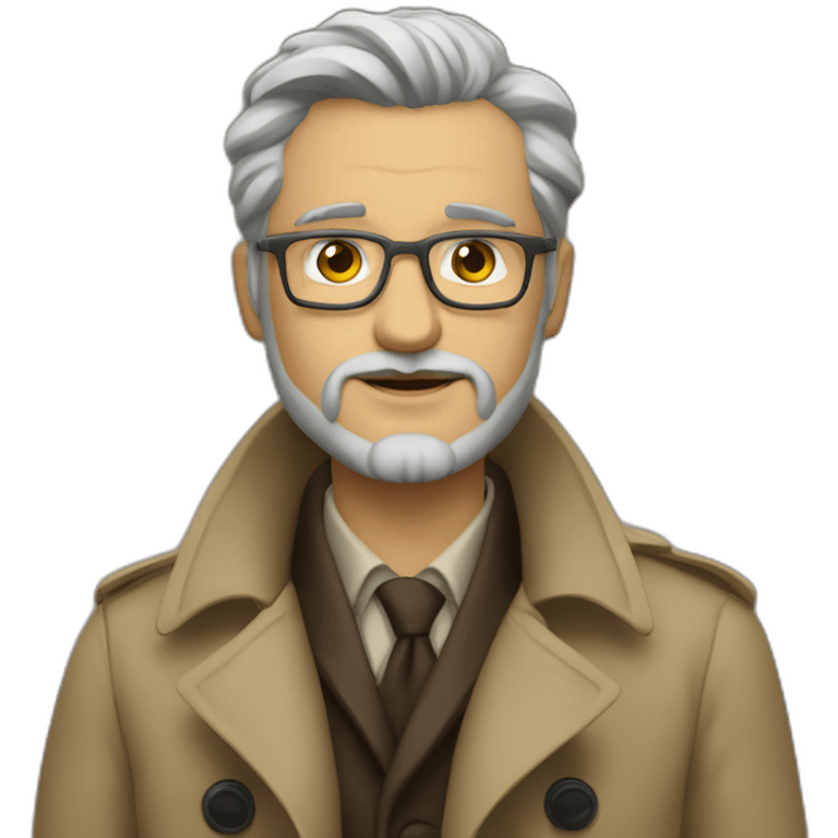 Carl Brutananadilewski wearing a trench coat emoji