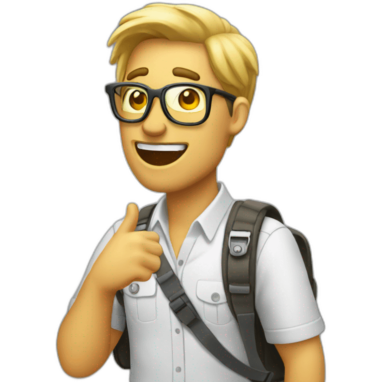 tour guide CRAZY with badge emoji