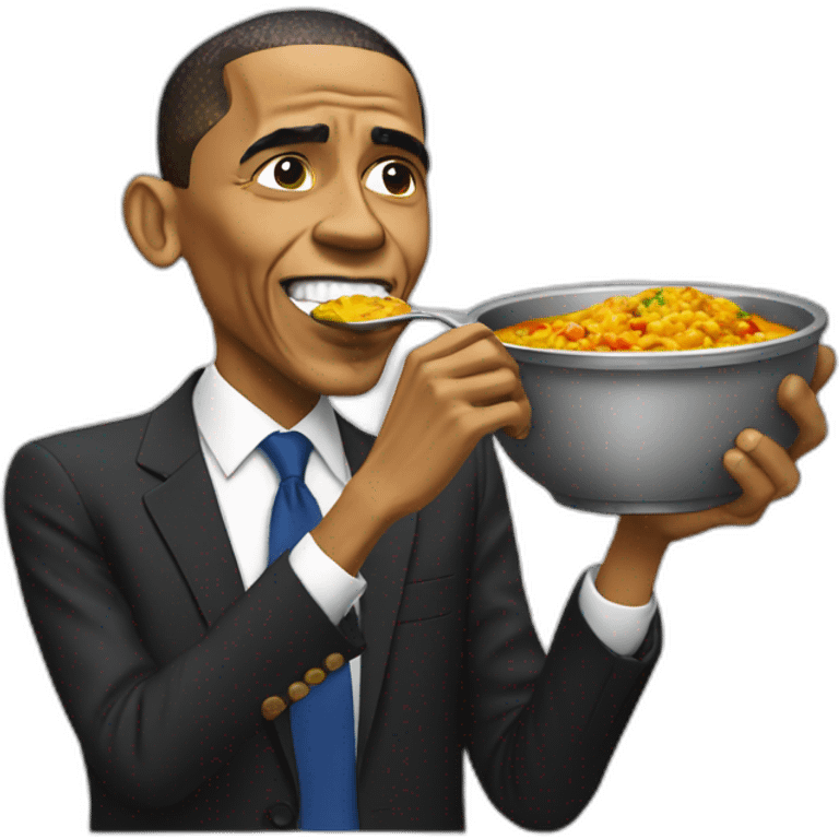 obama eating curry emoji