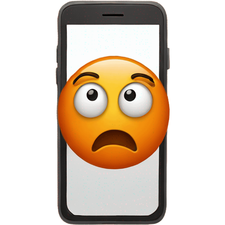 Worried Orange smartphone  emoji