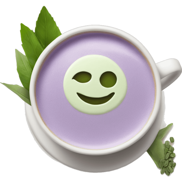 lavender matcha latte  emoji