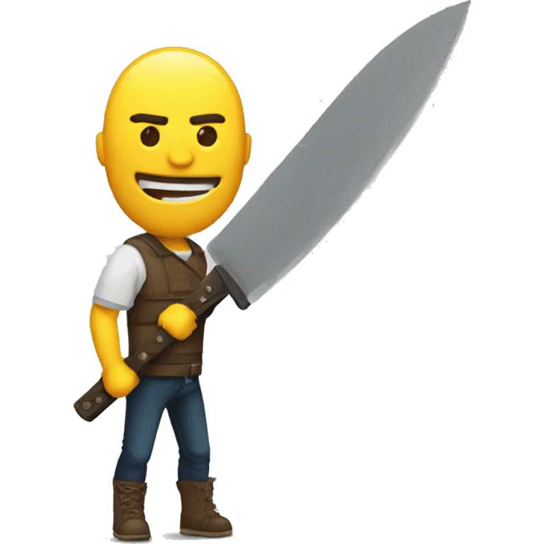 Persona Gigante con un machete emoji