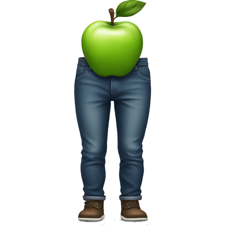 Apple wearing pants emoji