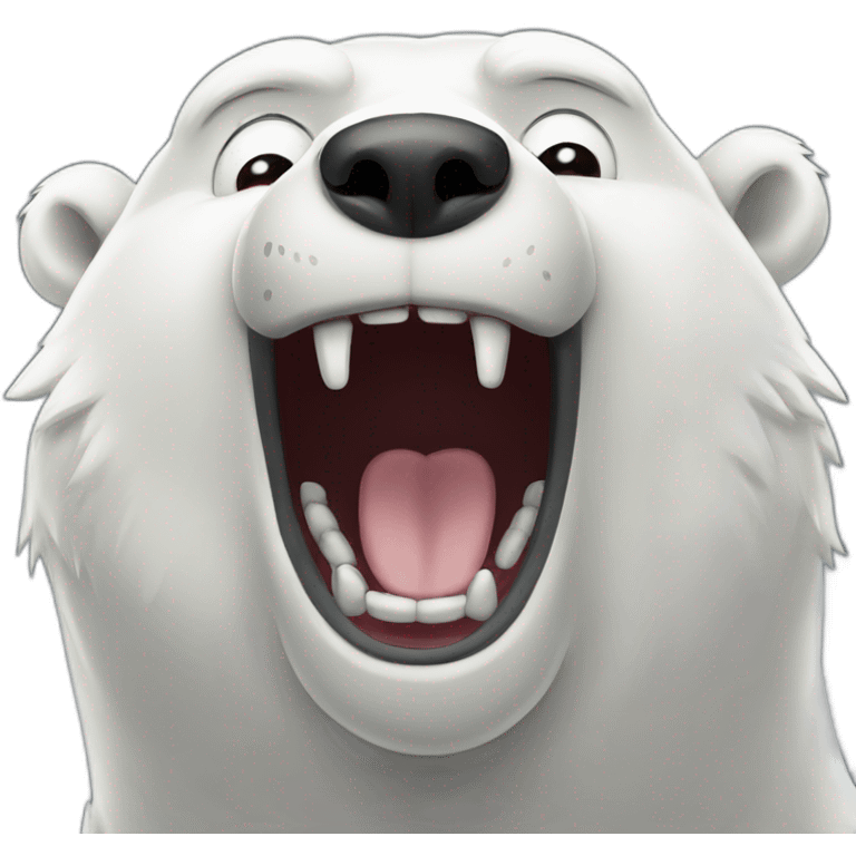 King Polar Bear Laughing emoji