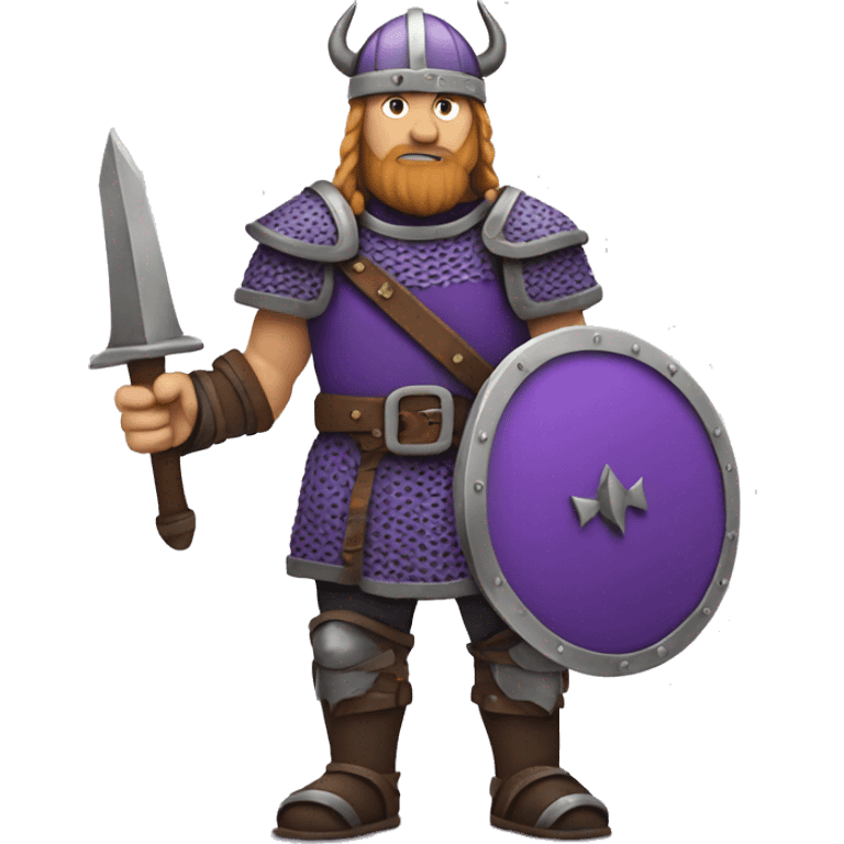 Viking in purple armour emoji