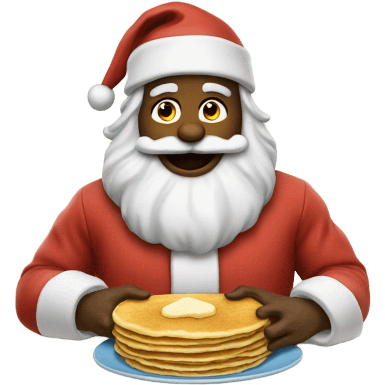 santa eating pancakes  emoji