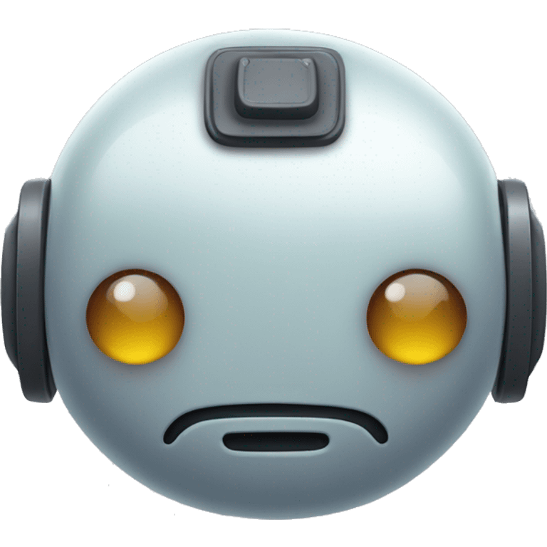 sad floating rounded robot emoji