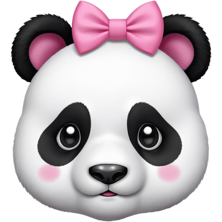 Panda with a pink bow emoji