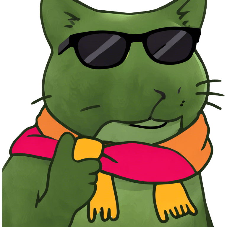 Cat with sunglasses emoji