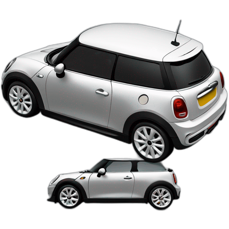 Silver mini cooper f56 side view emoji