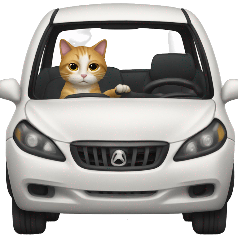 cat driving a car emoji