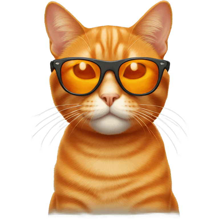 Orange cat with sunglasses emoji