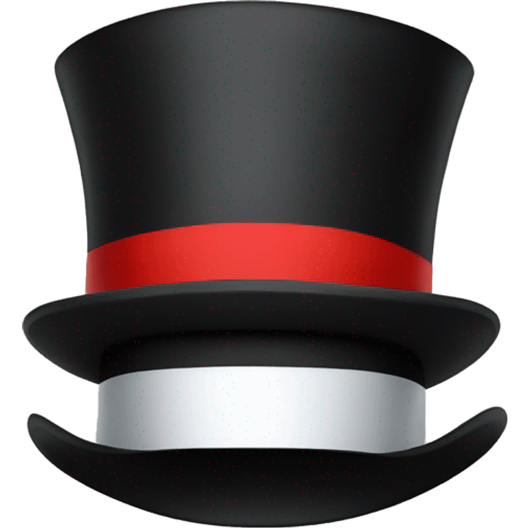 top hat with red detail emoji