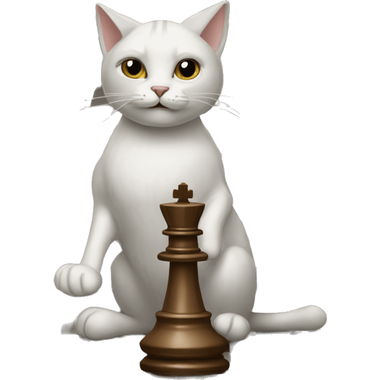 Cat playing chess emoji