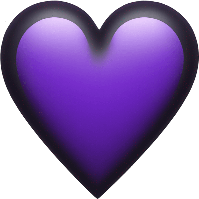 Half side black half side Purple Heart emoji