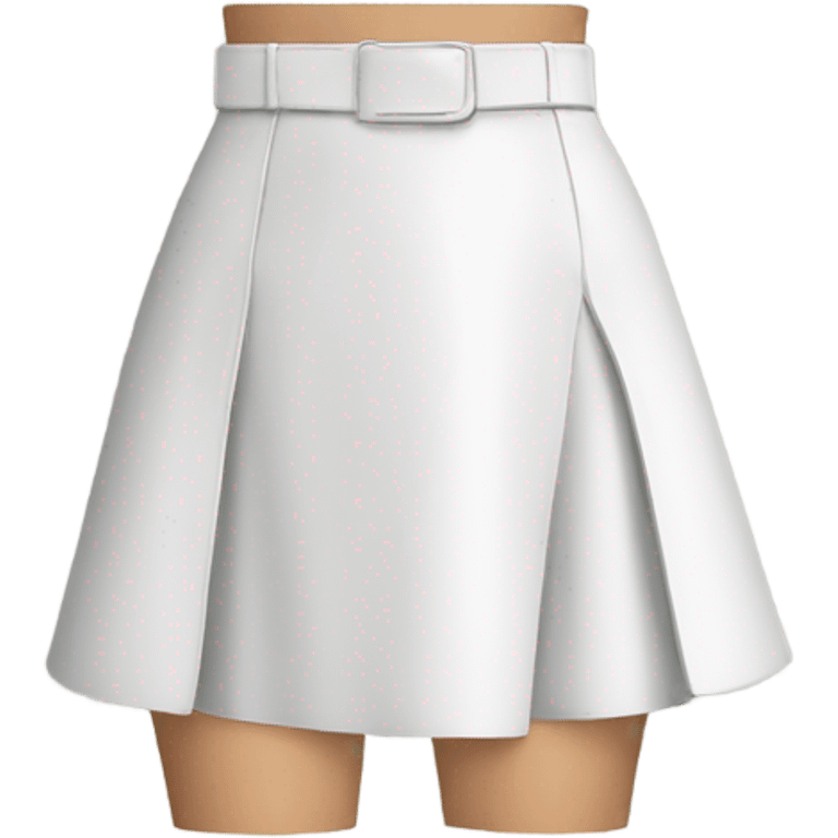 White High waisted leather skirt isolated emoji