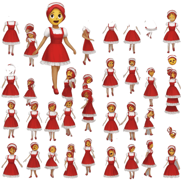 Red maid costume  emoji