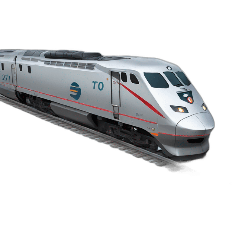 Silver Amtrak train emoji